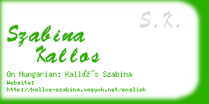 szabina kallos business card